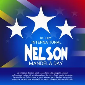 Nelson Mandela Day. Stock Illustration