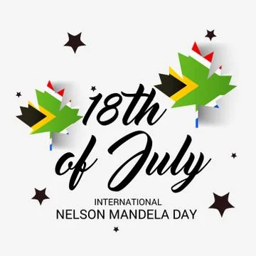 Nelson Mandela Day. Stock Illustration