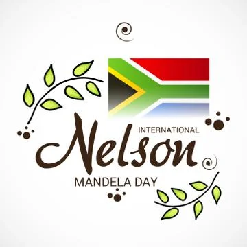 Nelson Mandela Day. Stock Illustration
