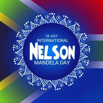 Nelson Mandela Day. Stock Illustration