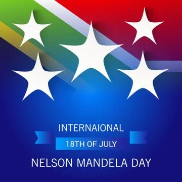 Nelson Mandela Day. Stock Illustration