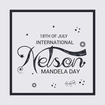 Nelson Mandela Day. Stock Illustration