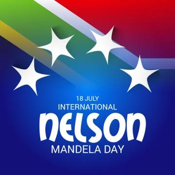 Nelson Mandela Day. Stock Illustration