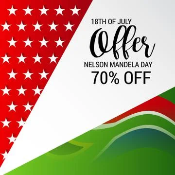 Nelson Mandela Day. Stock Illustration