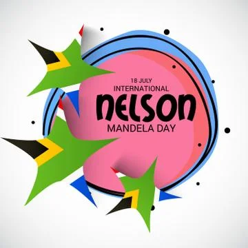 Nelson Mandela Day. Stock Illustration