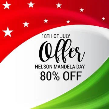 Nelson Mandela Day. Stock Illustration