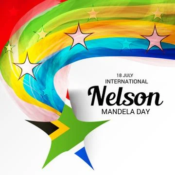 Nelson Mandela Day. Stock Illustration