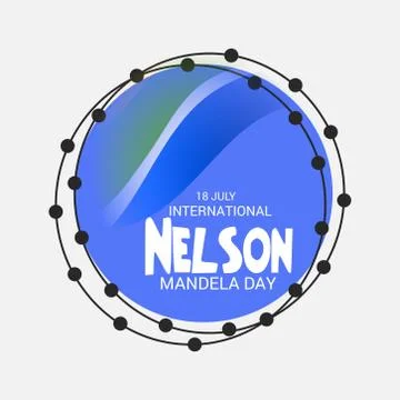 Nelson Mandela Day. Stock Illustration