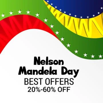 Nelson Mandela Day. Stock Illustration
