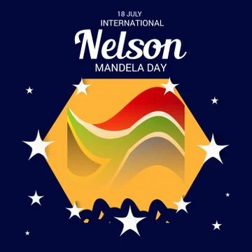 Nelson Mandela Day. Stock Illustration