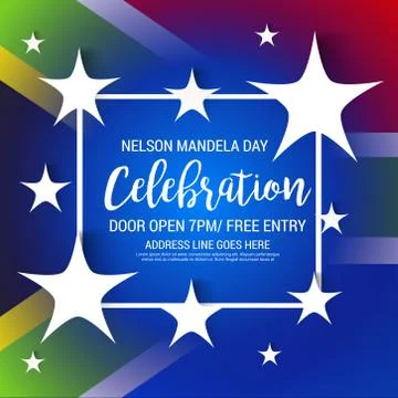 Nelson Mandela Day. Stock Illustration