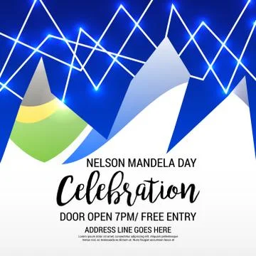 Nelson Mandela Day. Stock Illustration