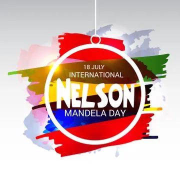 Nelson Mandela Day. Stock Illustration