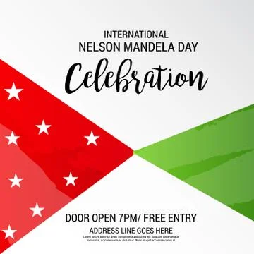 Nelson Mandela Day. Stock Illustration