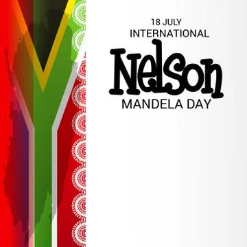 Nelson Mandela Day. Stock Illustration