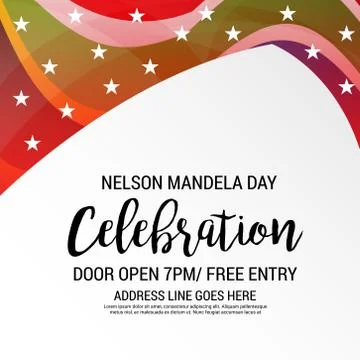 Nelson Mandela Day. Stock Illustration
