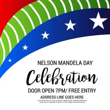 Nelson Mandela Day. Stock Illustration