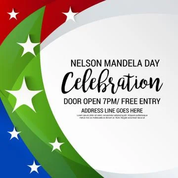 Nelson Mandela Day. Illustrazione stock