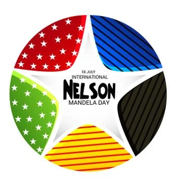 Nelson Mandela Day. Stock Illustration