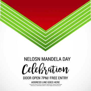 Nelson Mandela Day. Stock Illustration