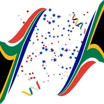 Nelson Mandela Day vector banner with flags Stock Illustration