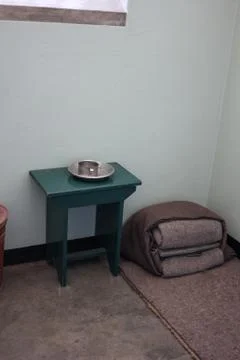 Nelson mandela's prison cell Stock-Fotos