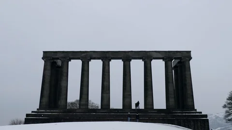 Nelson Monument in Edinburgh Stock Footage 128278813
