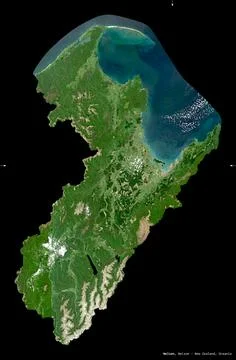 Nelson, New Zealand. Sentinel-2 satellite imagery Stock Illustration