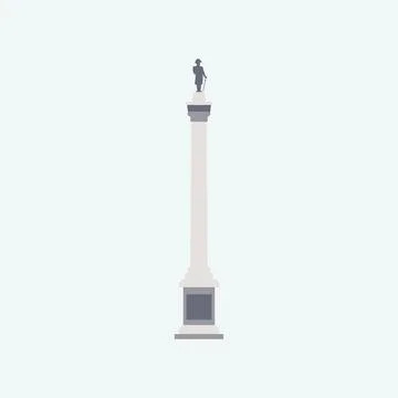 Nelson's Column in London Stock Illustration