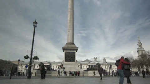 Nelsons Column Timelapse Video stock 36625641