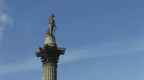 Nelson's Column in Trafalgar Square 4K 스톡 동영상 37016099