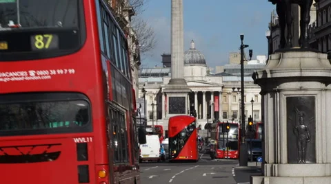 Nelson’s Column / Trafalgar Square Stock Footage 40263599