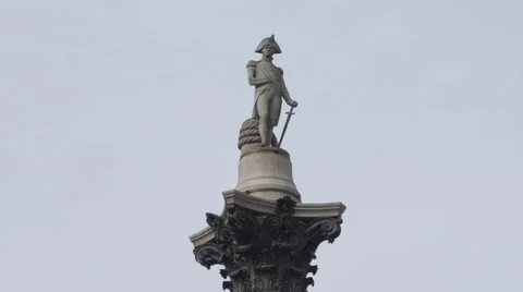 Nelson's Column Trafalgar Square Stock Footage 49467617