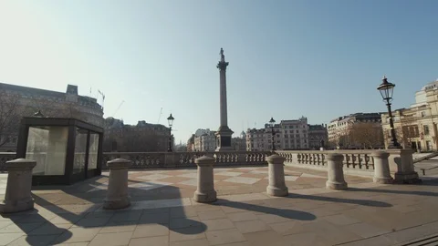 Nelson's column trafalgar square Stock Footage 127689907