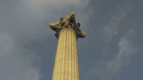 Nelson's Column In Trafalgar Square Stock Footage 145566760