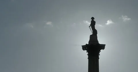 Nelsons column, Trafalgar Square Stock Footage 235794452