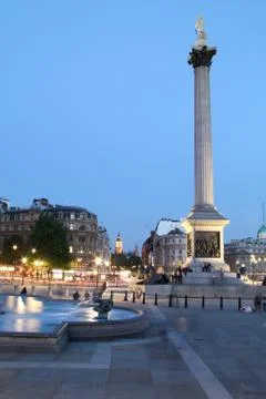 Nelsons column at twilight Stock Photos