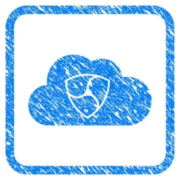 Nem Cloud Framed Stamp Illustrazione stock