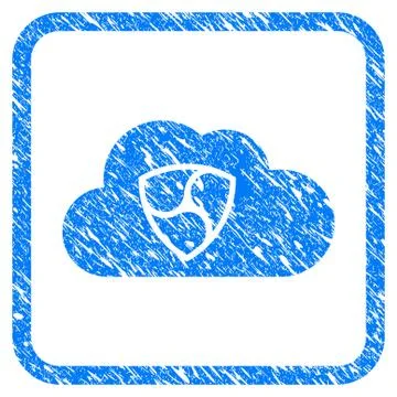 Nem Cloud Framed Stamp 스톡 일러스트