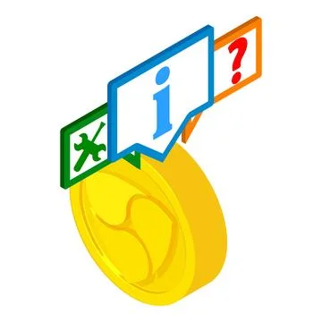 Nem cryptocurrency icon isometric vector. Nem coin and technical support sign Stock Illustration
