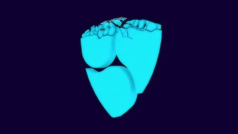 Nem cryptocurrency mining process 3D animation isolated on blue background Stock Footage 86867617