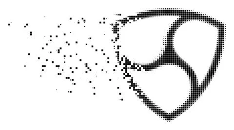 Nem Currency Damaged Pixel Icon Stock Illustration