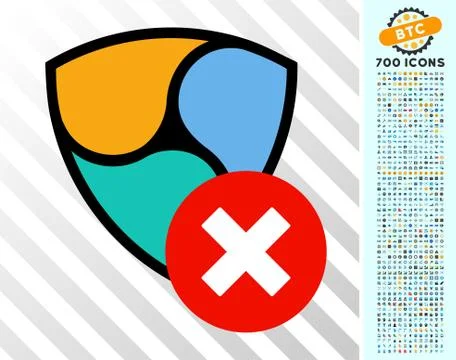 Nem Delete Flat Icon with Bonus Stock Illustration