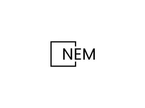 NEM letter initial logo design vector illustration Stock Illustration