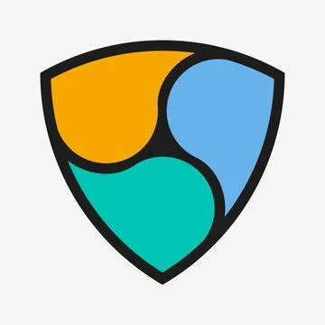 NEM logo. Vector icon. Crypto currency symbol Stock Illustration