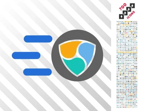 Nem Trace Flat Icon with Bonus Illustrazione stock
