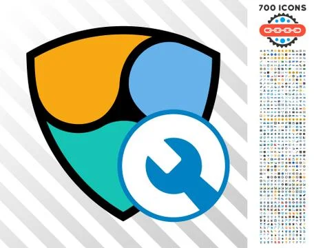 Nem Wrench Setup Flat Icon with Bonus Stockillustratie