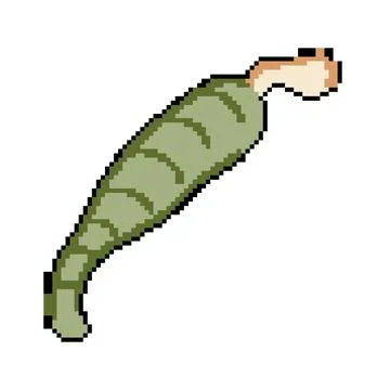 Nematode parasite pixel art vector illustration 스톡 일러스트