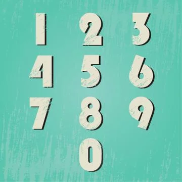 Nember set design Stock Illustration