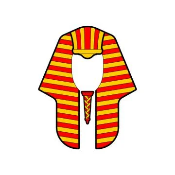 Nemes isolated. Pharaoh hat. Klaft - royal headdress in Ancient Egypt Illustrazione stock